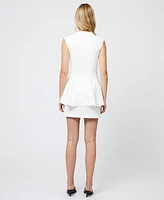 French Connection Women's Whisper Peplum Square-Neck Mini Dress
