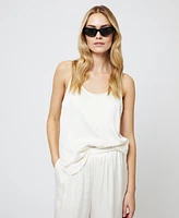 French Connection Women's Ennis Satin Tank Top
