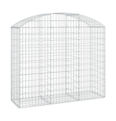 Arched Gabion Basket 59.1"x19.7"x47.2"/55.1" Galvanized Iron