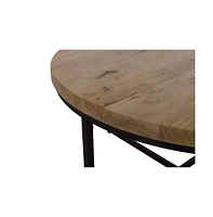 Ames Solid Wood Modern 36" Round Coffee Table