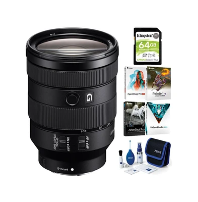 Sony Fe 24-105mm f/4 G Oss Full-Frame E-Mount Lens with Accessory Bundle