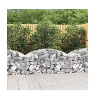 Arched Gabion Basket 59.1"x19.7"x23.6"/31.5" Galvanized Iron