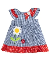 Rare Editions Baby Girls Lady Bug Seersucker Dress