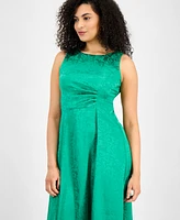 Connected Women's Jacquard Midi Dress