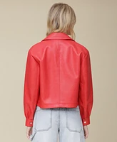 Avec Les Filles Women's Double-Breasted Cropped Jacket