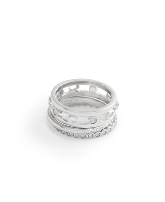 Coach Faux Stone Signature C Open Ring