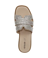 LifeStride Women's Royalty Bling Square Toe Slide Sandals