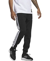 adidas Men's Essentials Regular-Fit 3-Stripes Fleece Joggers