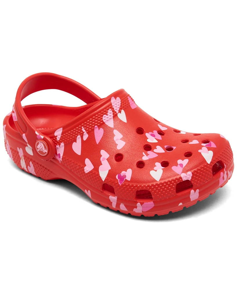 Crocs Little Girls Classic Valentine's Day Clogs from Finish Line