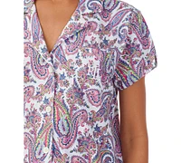 Lauren Ralph Women's Short-Sleeve Bermuda Pajama Set