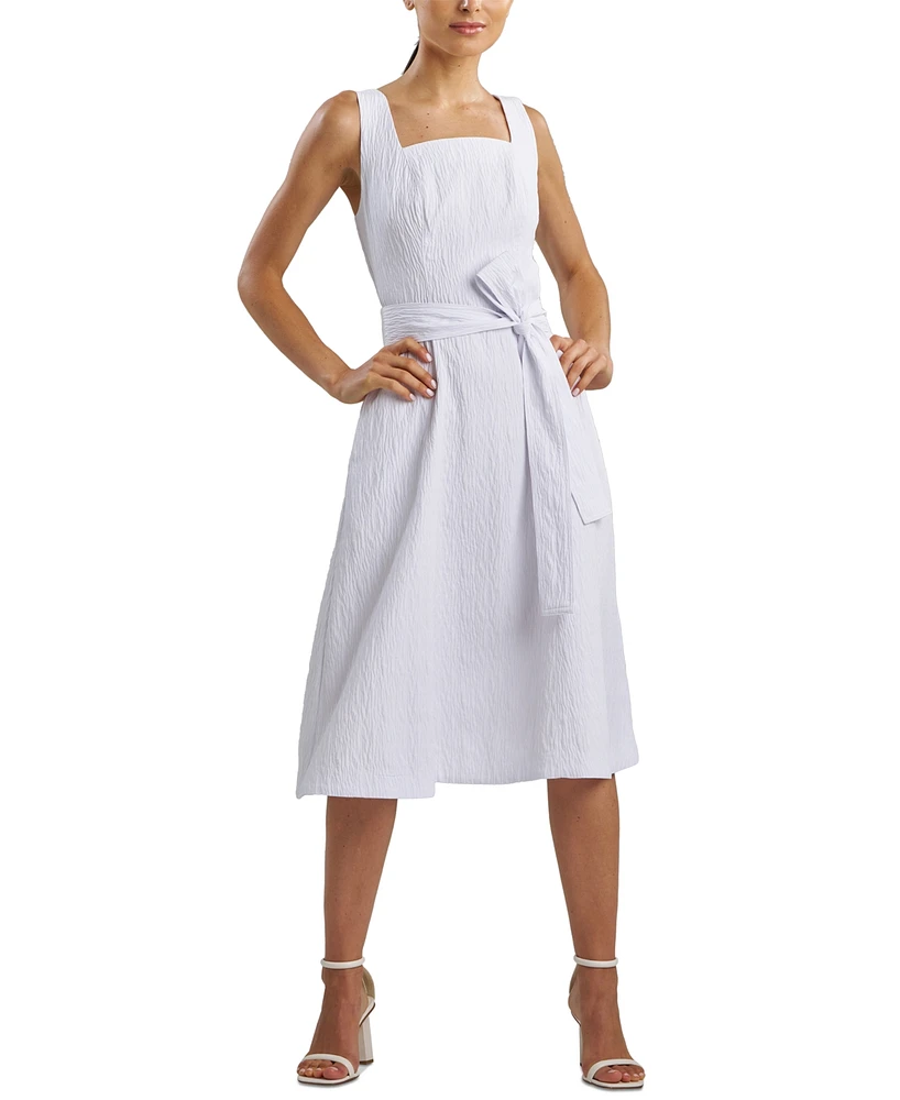 Natori Women's Textured Jacquard Square-Neck Tank Dress