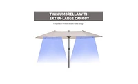 Portable Outdoor Beach Umbrella for Sunshade and Beach Relaxation