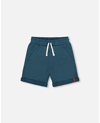 Deux par Toddler Boys French Terry Short Teal - Toddler|Child