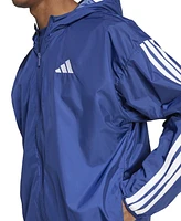 adidas Men's Essential Three-Stripes Woven Windbreaker