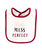 Hudson Baby Infant Girl Cotton Bibs, Mini Diva, One Size