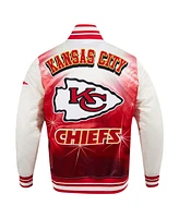 Pro Standard Men's Cream Kansas City Chiefs Sublimated Satin Full-Snap Jacket