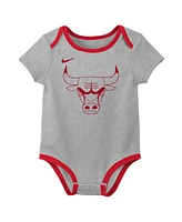 Nike Baby Boys and Girls Chicago Bulls Three-Pack Bodysuit Set