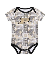 Outerstuff Newborn Black Purdue Boilermakers Sunday Comics 3-Pack Bodysuit Set