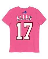 Nike Big Girls Josh Allen Pink Buffalo Bills Player Name Number T-Shirt