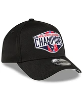 New Era Men's Black Houston Texans 2024 Afc South Division Champions Locker Room A-Frame 9FORTY Adjustable Hat