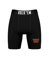 Rock 'Em Men's Washington Commanders Primary Crew Socks Boxer Briefs Combo Pack