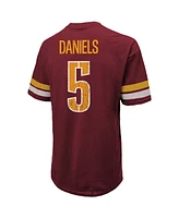 Majestic Men's Jayden Daniels Burgundy Washington Commanders Name Number Oversize Fit T-Shirt