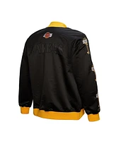 Mitchell & Ness Men's Black Los Angeles Lakers Hardwood Classics Team Og 3.0 Lightweight Satin Full-Snap Jacket