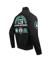 Pro Standard Men's Black Boston Celtics Area Code Twill Full-Zip Jacket