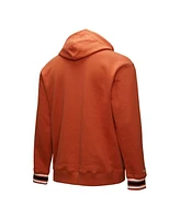 Mitchell & Ness Men's Texas Orange Longhorns Chainstitch Fleece Pullover Hoodie