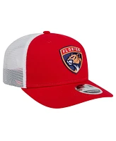 New Era Men's Red Florida Panthers Core Trucker 9SEVENTY Stretch-Snap Hat