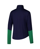 Under Armour Women's Navy Notre Dame Fighting Irish Gameday Knockout Sleeve Hit Quarter-Zip Jacket