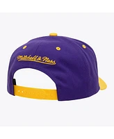 Mitchell & Ness Men's Purple Los Angeles Lakers All In 2.0 Pro Crown Snapback Hat