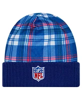 New Era Men's Royal New York Giants Sideline Statement Cuffed Knit Hat