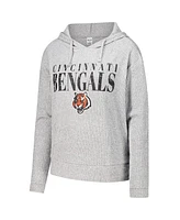 Concepts Sport Women's Gray Cincinnati Bengals Juniper Long Sleeve Hoodie T-Shirt Shorts Set