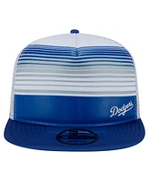 New Era Men's Royal Los Angeles Dodgers Team Horizon 9FIFTY A-Frame Trucker Snapback Hat