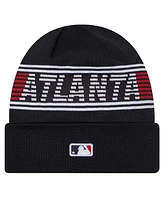 New Era Men's Navy Atlanta Braves Authentic Collection Cuffed Knit Hat