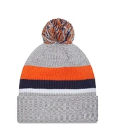 New Era Men's Heather Gray Denver Broncos Cuffed Knit Hat with Pom