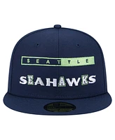 New Era Men's College Navy Seattle Seahawks Ransom 59FIFTY Fitted Hat