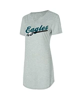 Concepts Sport Women's Gray Philadelphia Eagles Petition Knit Nightshirt