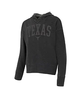 Concepts Sport Women's Charcoal Texas Longhorns Volley Long Sleeve Hoodie T-Shirt