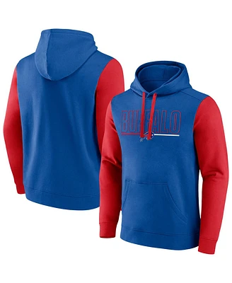 Fanatics Men's Royal/Red Buffalo Bills Big Tall Outline Pullover Hoodie