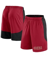 Fanatics Men's Scarlet/Black San Francisco 49ers Big Tall Launch Shorts