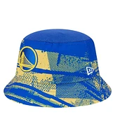 New Era Men's Royal/Gold Golden State Warriors Tip-Off Bucket Hat