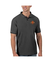 Antigua Men's Anthracite Iowa State Cyclones Legacy Pique Polo