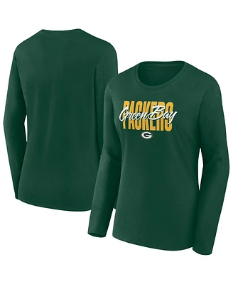 Fanatics Women's Green Bay Packers Long Sleeve Scoop Neck T-Shirt