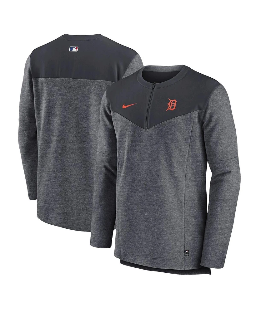 Nike Men's Navy Detroit Tigers Authentic Collection Game Time Performance Half-Zip Top