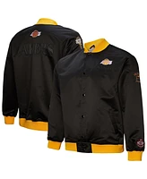 Mitchell & Ness Men's Black Los Angeles Lakers Hardwood Classics Team Og 3.0 Lightweight Satin Full-Snap Jacket