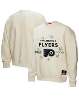 Mitchell & Ness Women's Cream Philadelphia Flyers Logo 3.0 Pullover Sweatshirt