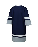 Starter Women's Navy Dallas Cowboys Slap Shot V-Neck 3/4 Sleeve Sneaker Dress