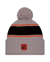 New Era Men's Gray Cincinnati Bengals 2024 Sideline Sport Cuffed Knit Hat with Pom